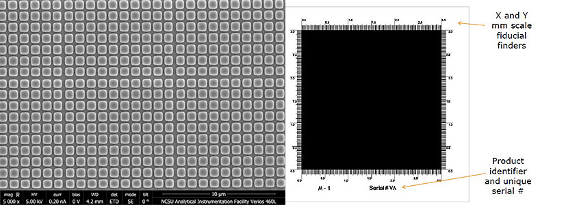 EM-Tec M-1 Kalibrierstandard, mit 1 µm Raster